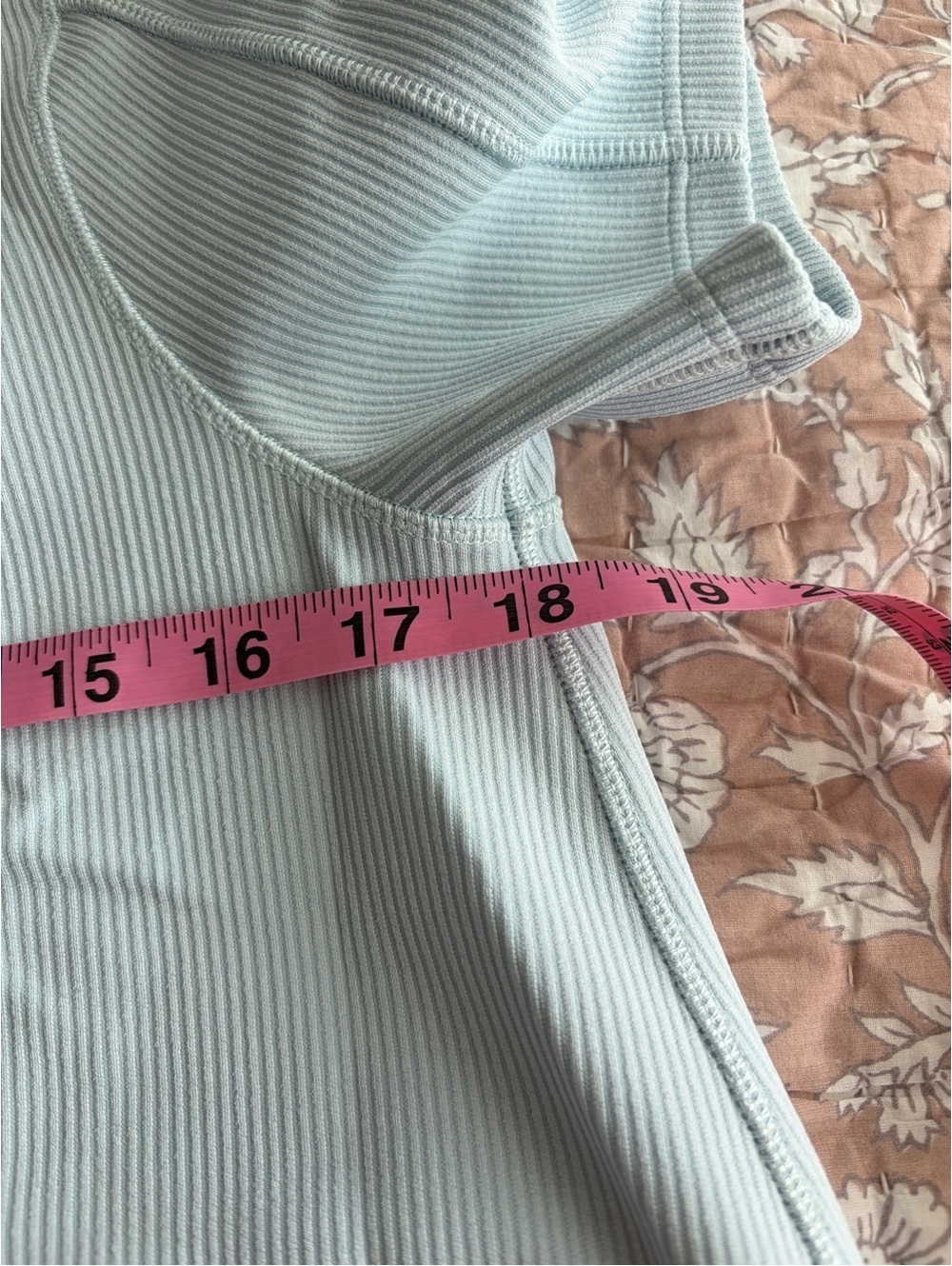 Lululemon Ribbed Softstreme T-Shirt Dress Powder Blue Size 6 - Picture 6 of 7